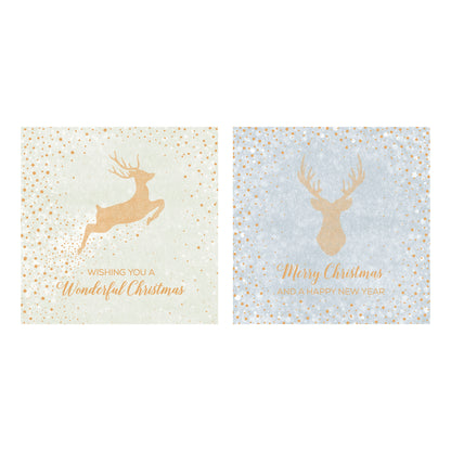 Box of 10 Stags British Heart Foundation Charity Christmas Cards