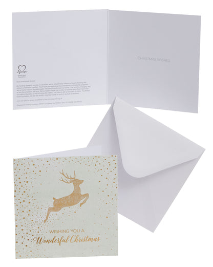 Box of 10 Stags British Heart Foundation Charity Christmas Cards