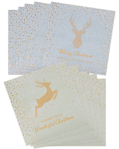 Box of 10 Stags British Heart Foundation Charity Christmas Cards