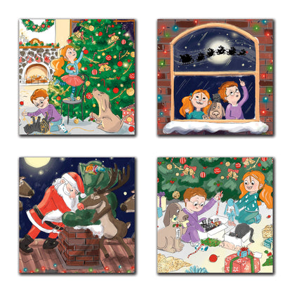 Box of 30 Assorted Mini Cartoon Multiple Charity Christmas Cards