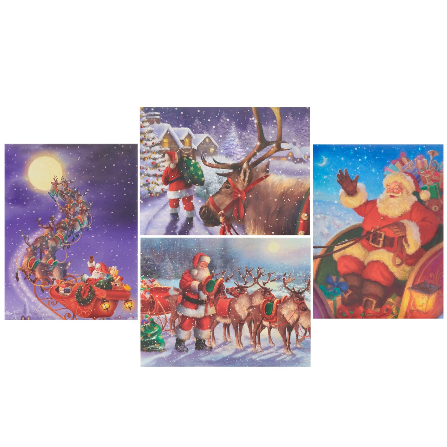 Box of 24 Assorted Festive Santa Multiple Charity Christmas Cards