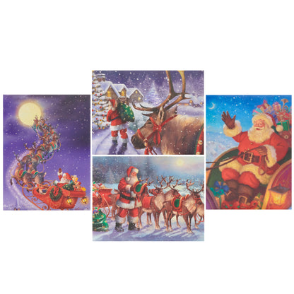 Box of 24 Assorted Festive Santa Multiple Charity Christmas Cards