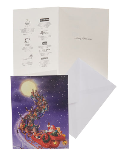 Box of 24 Assorted Festive Santa Multiple Charity Christmas Cards