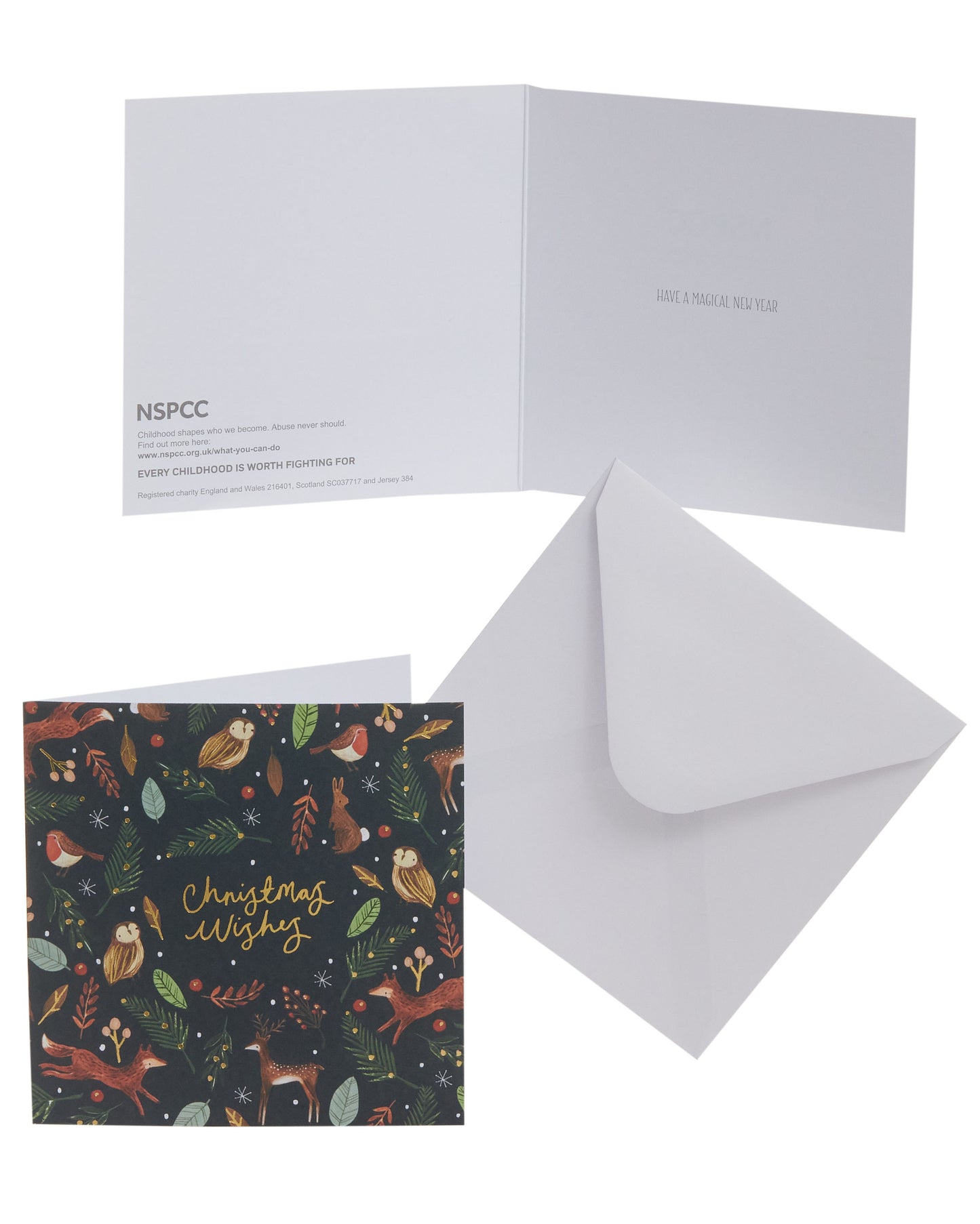 Box of 10 Winter Woodland Animals NSPCC Charity Christmas Cards