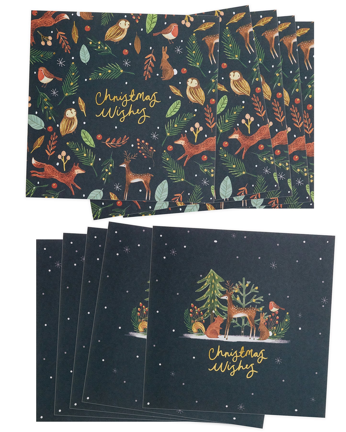 Box of 10 Winter Woodland Animals NSPCC Charity Christmas Cards