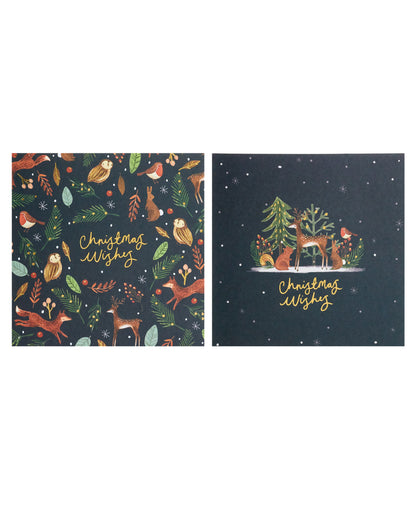 Box of 10 Winter Woodland Animals NSPCC Charity Christmas Cards