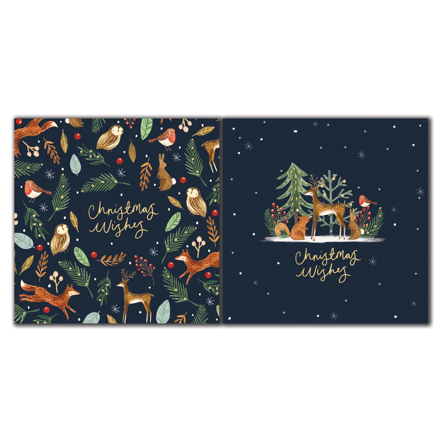 Box of 10 Winter Woodland Animals NSPCC Charity Christmas Cards