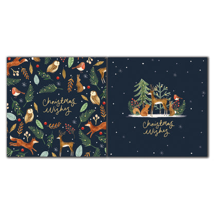Box of 10 Winter Woodland Animals NSPCC Charity Christmas Cards