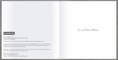 Pack of 8 Snowy Festive Village Samaritans Charity Christmas Cards