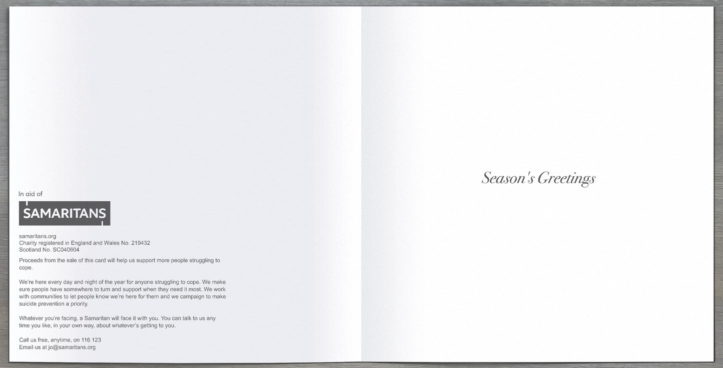 Pack of 8 Twelve Days Of Christmas Samaritans Charity Christmas Cards