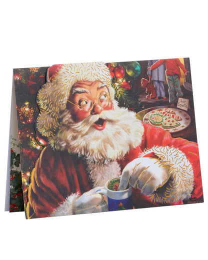 Box of 8 Santa British Heart Foundation Charity Christmas Cards