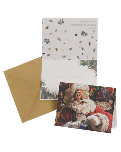 Box of 8 Santa British Heart Foundation Charity Christmas Cards