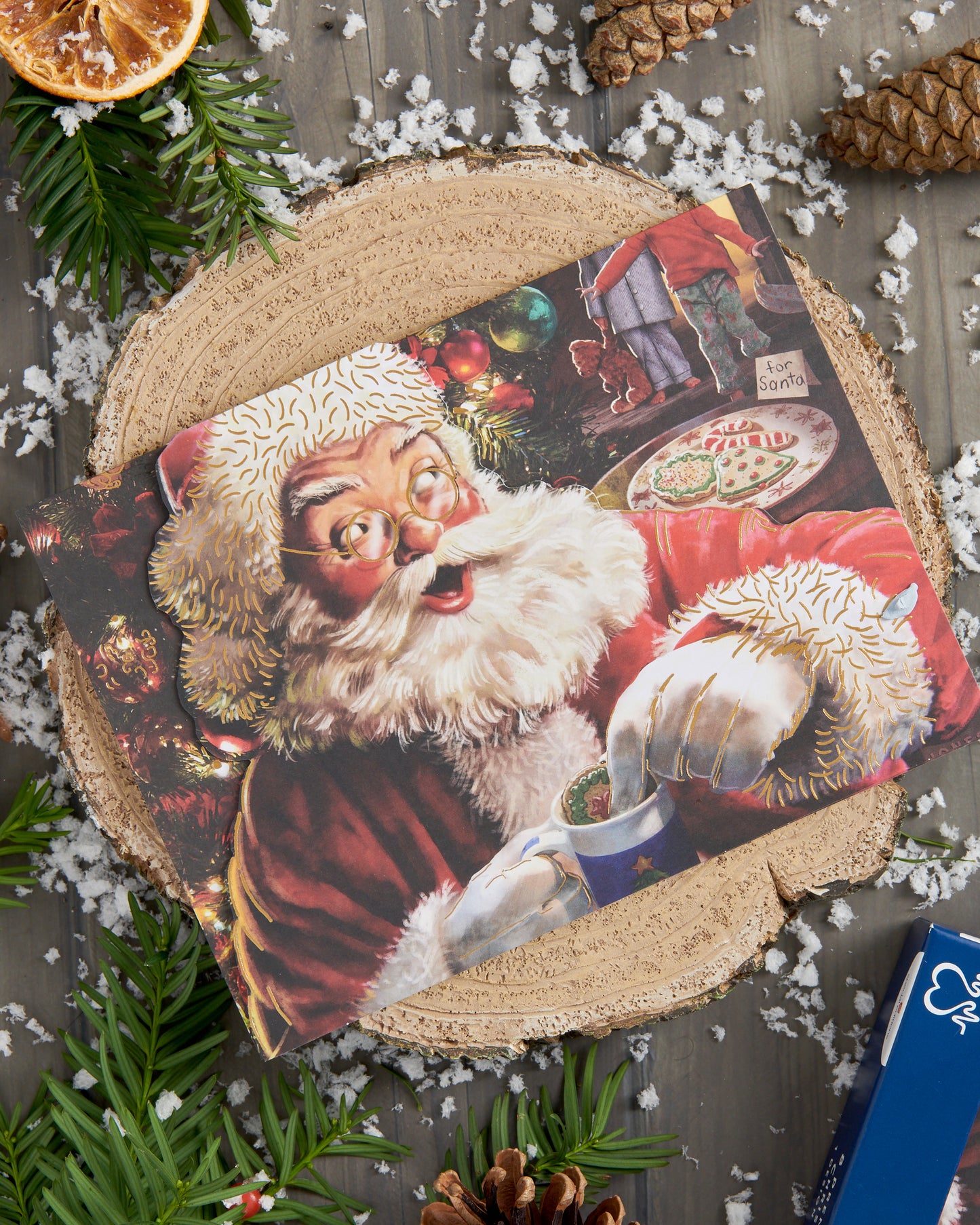 Box of 8 Santa British Heart Foundation Charity Christmas Cards