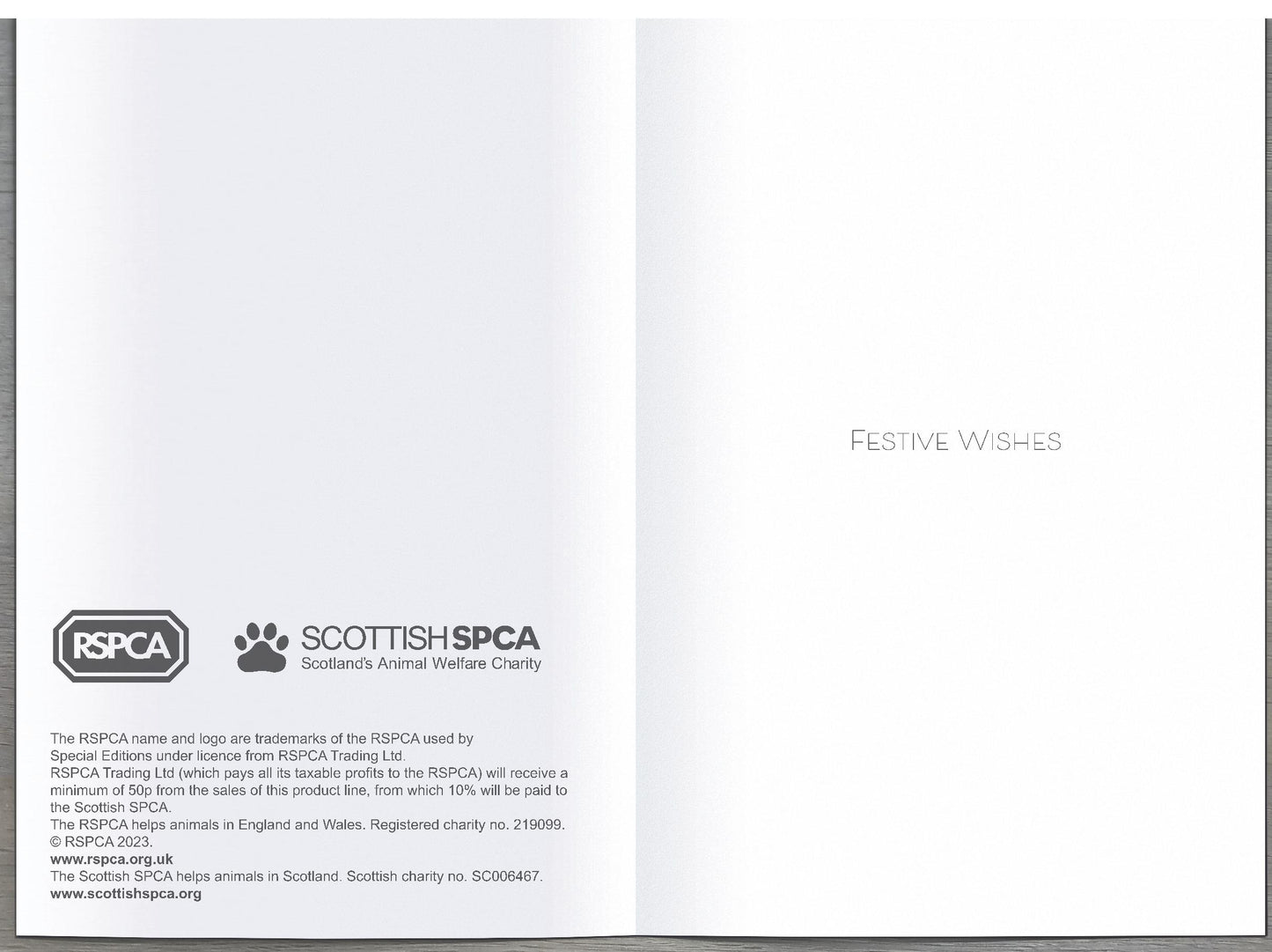 Box of 8 Eat, Drink & Repeat Foiled RSPCA Charity Christmas Cards