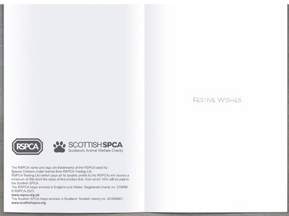 Box of 8 Eat, Drink & Repeat Foiled RSPCA Charity Christmas Cards