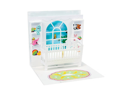 Nursery Baby's Cot Pop-Up Card New Baby Card