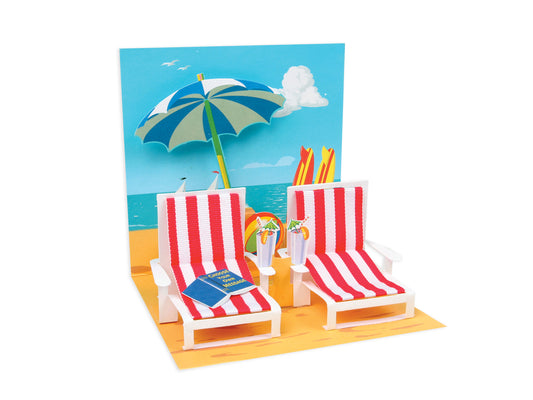 At The Beach Pop-Up Any Occasion Greeting Card