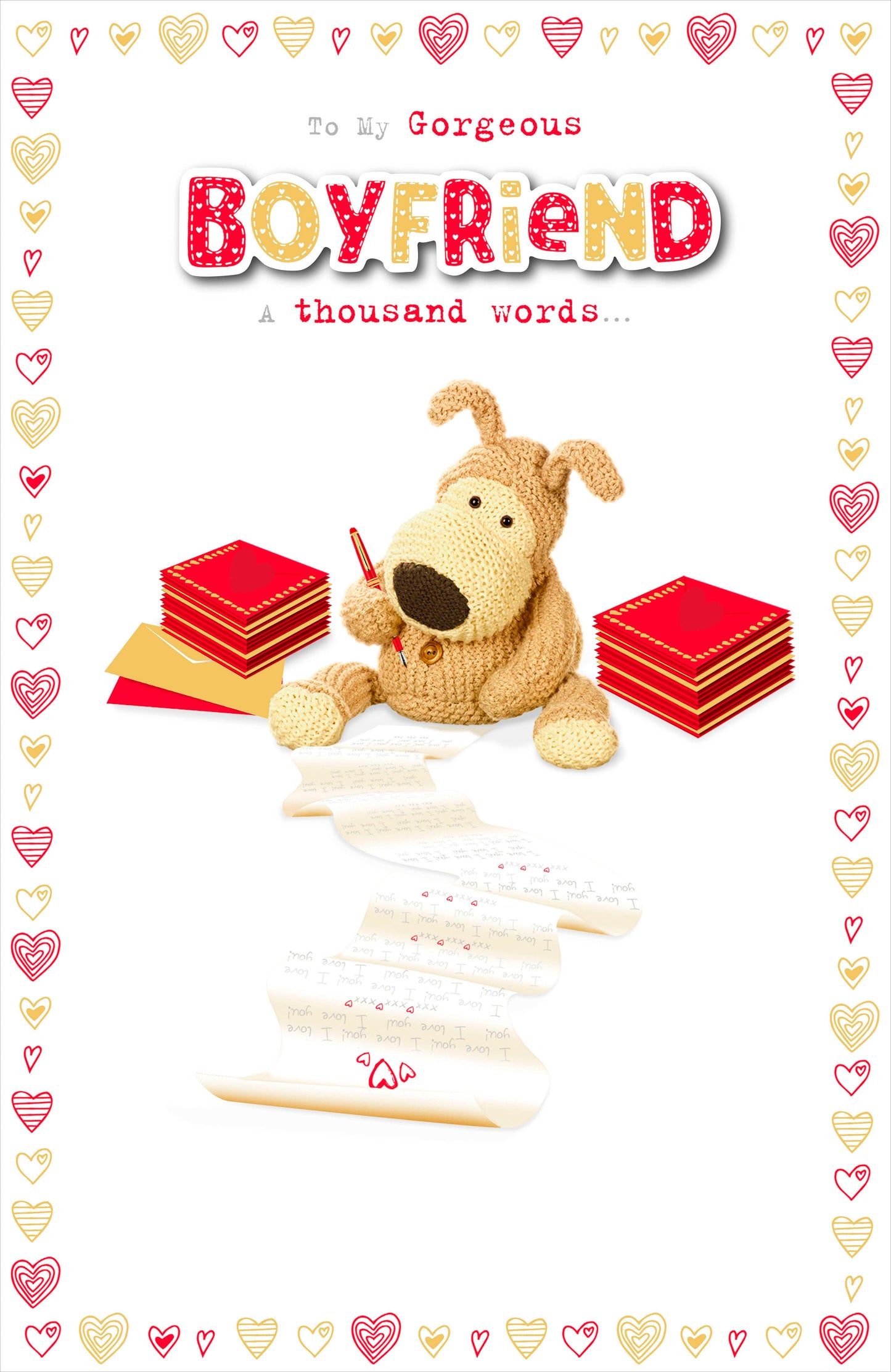 Boofle Boyfriend Thousand Words Valentine's Card