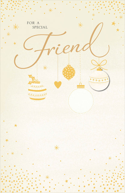 For A Special Friend Traditional Embellished Christmas Card