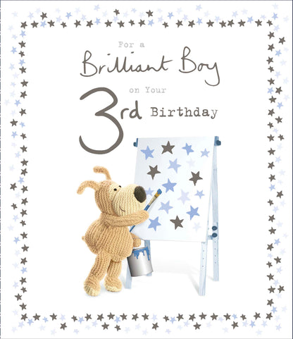 Boofle Brilliant Boy 3rd Birthday Greeting Card