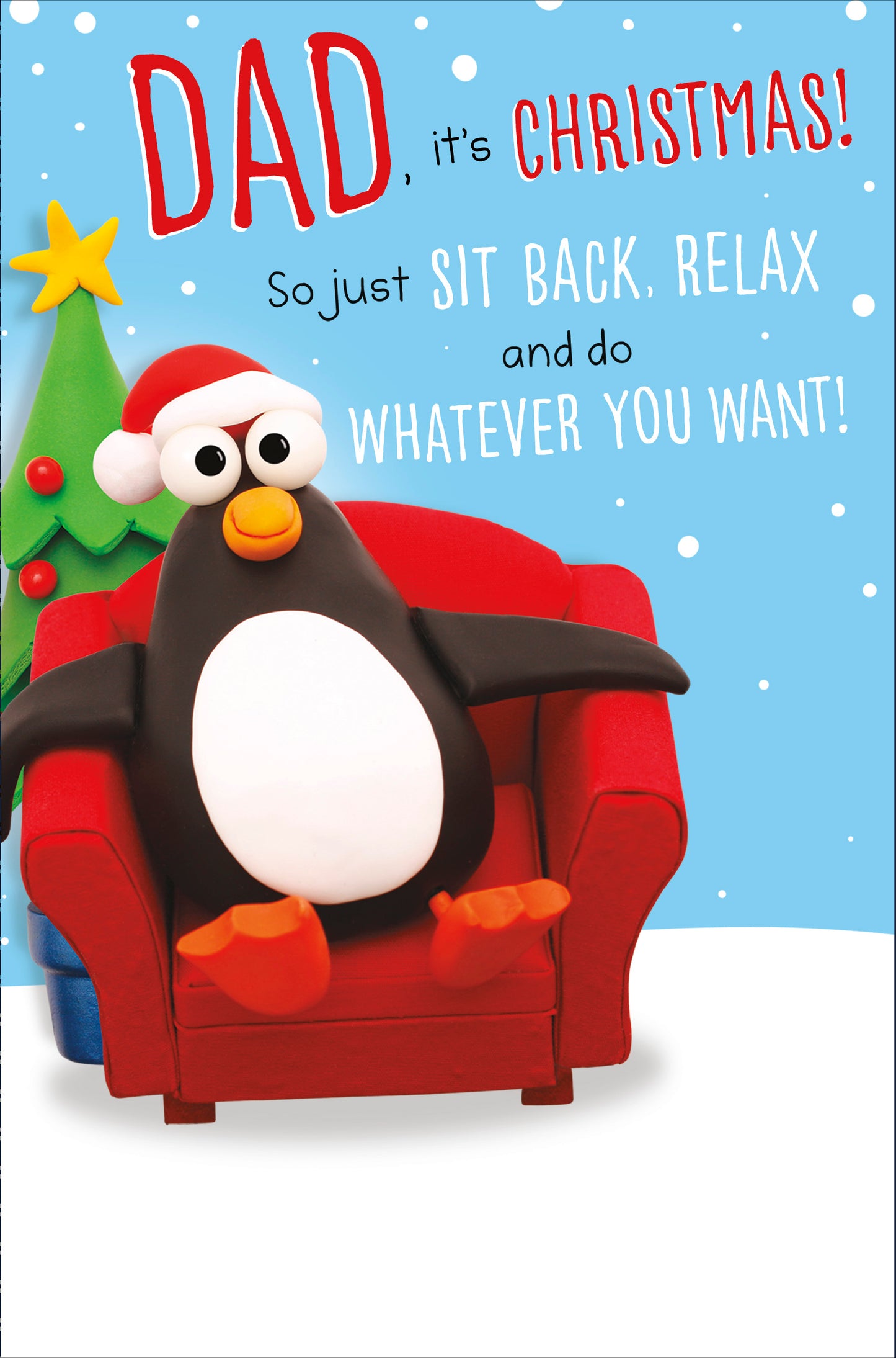 Dad Sit Back Relax Funny Christmas Greeting Card