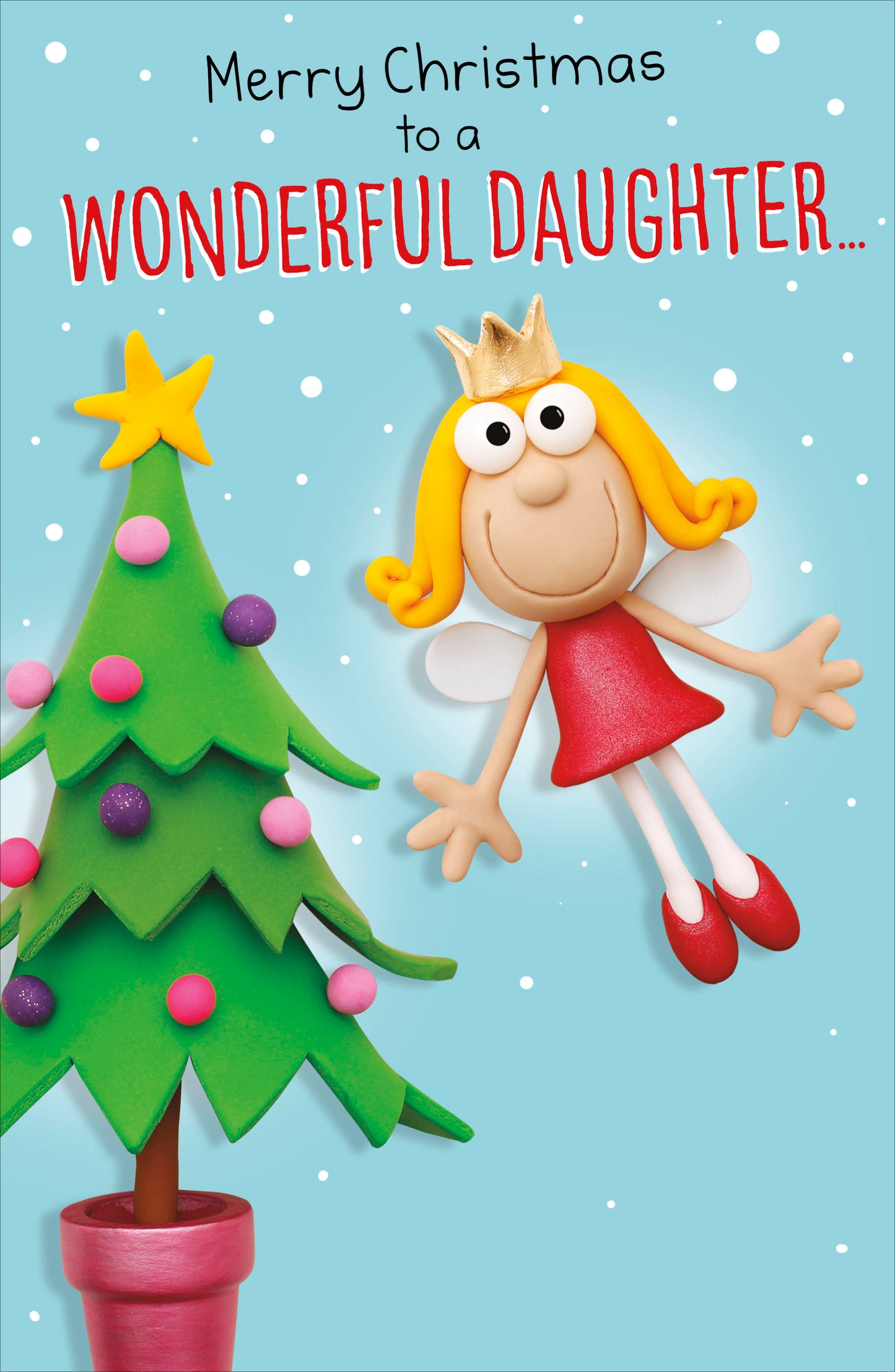 To A Wonderful Daughter Funny Christmas Greeting Card