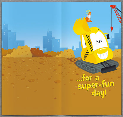 Disney You're 3 Big Digger 3rd Birthday Greeting Card