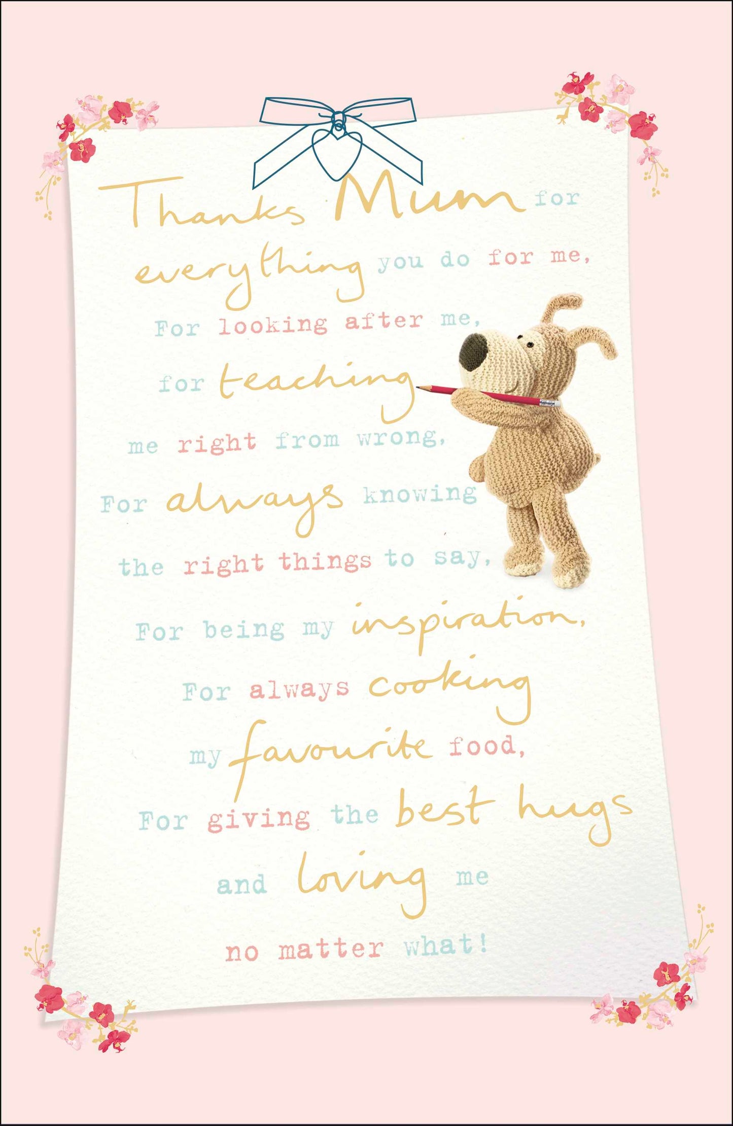 Boofle Thanks Mum For Mother's Day Greeting Card