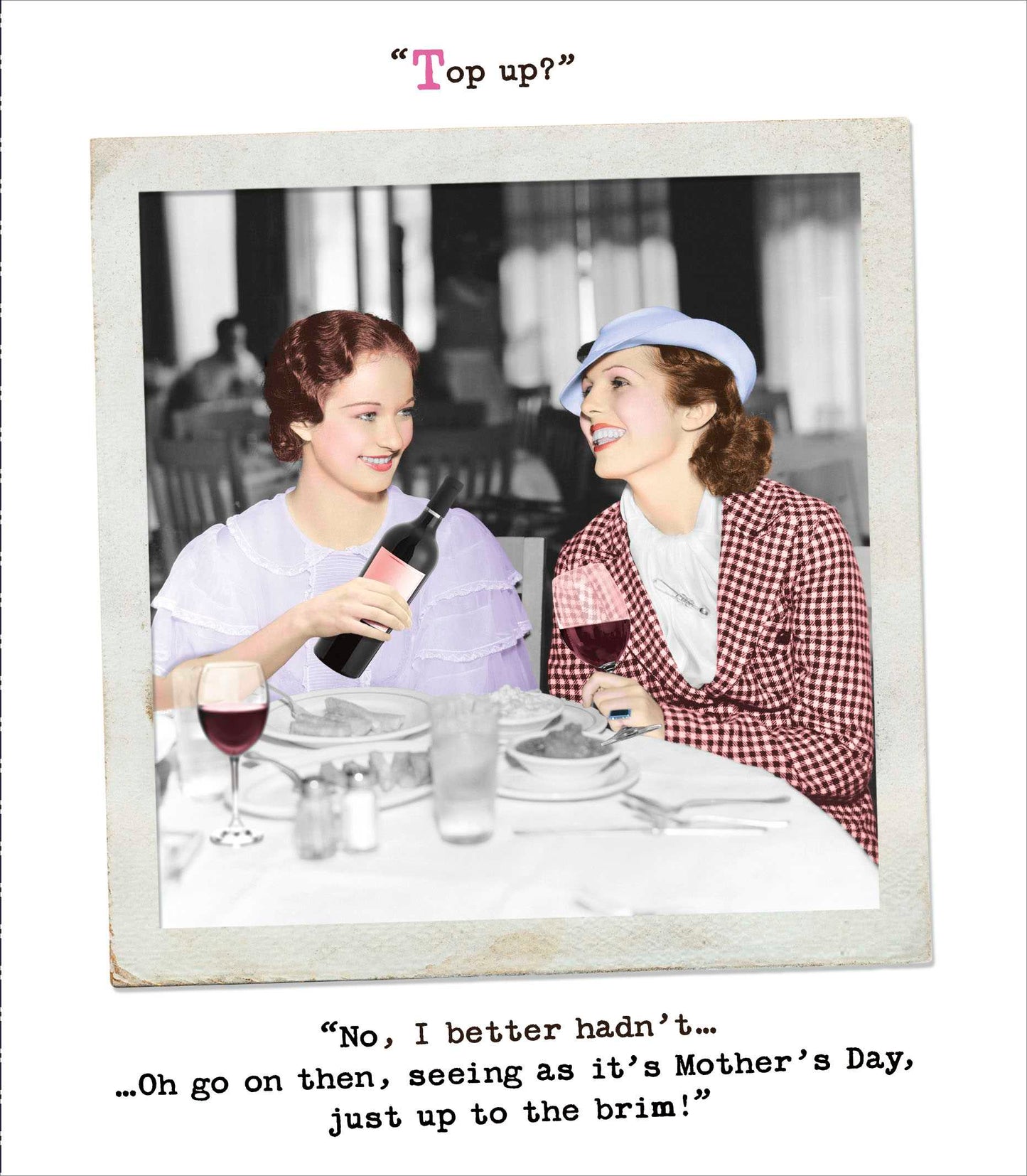 Funny Top Up? Just Up To The Brim Mother's Day Card