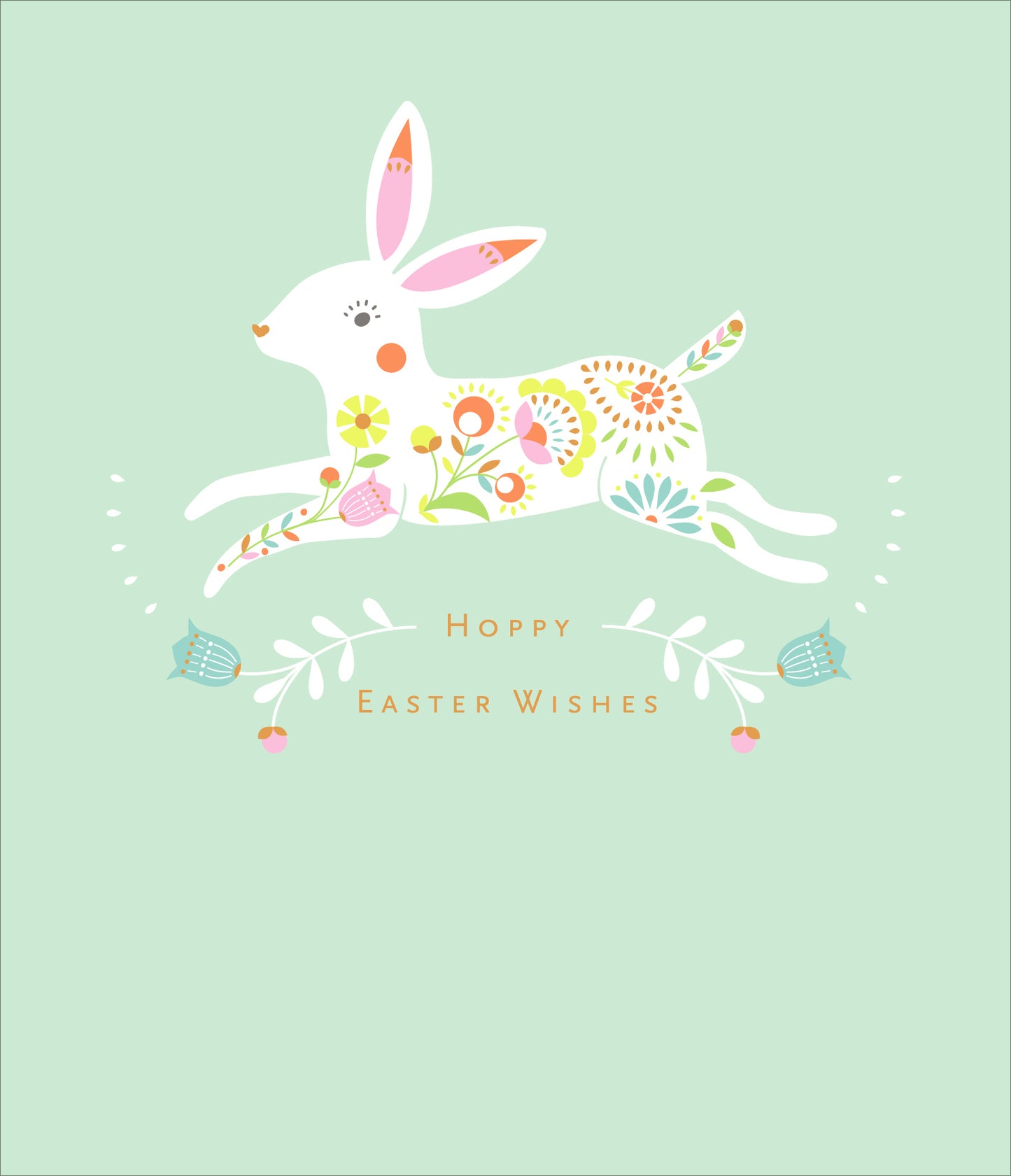 Hoppy Easter Wishes Cute Greeting Card