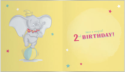 Disney Dumbo You're 2 2nd Birthday Greeting Card