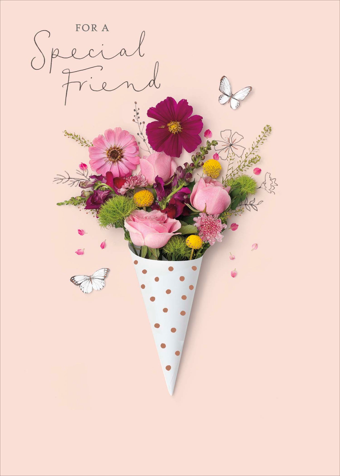 Special Friend Floral Birthday Greeting Card