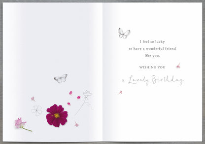 Special Friend Floral Birthday Greeting Card
