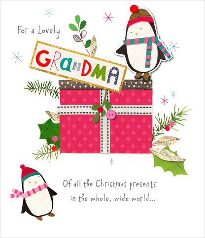Lovely Grandma Button Box Special Christmas Greeting Card