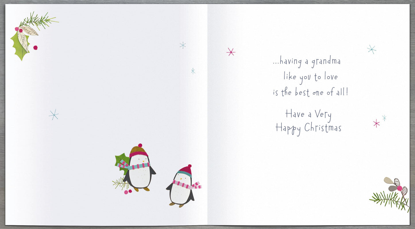 Lovely Grandma Button Box Special Christmas Greeting Card