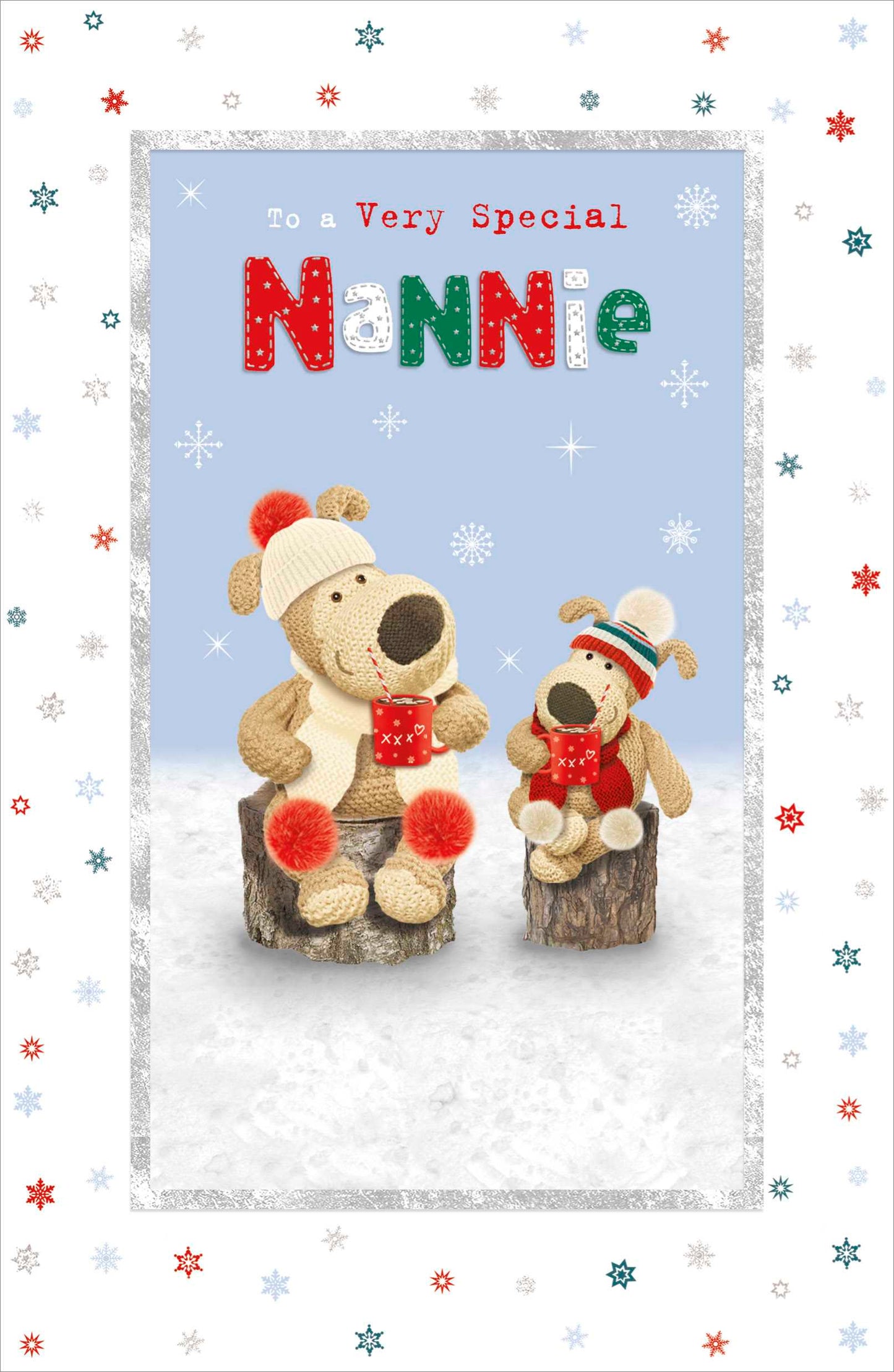 Boofle To A Very Special Nannie Glitter Christmas Greeting Card