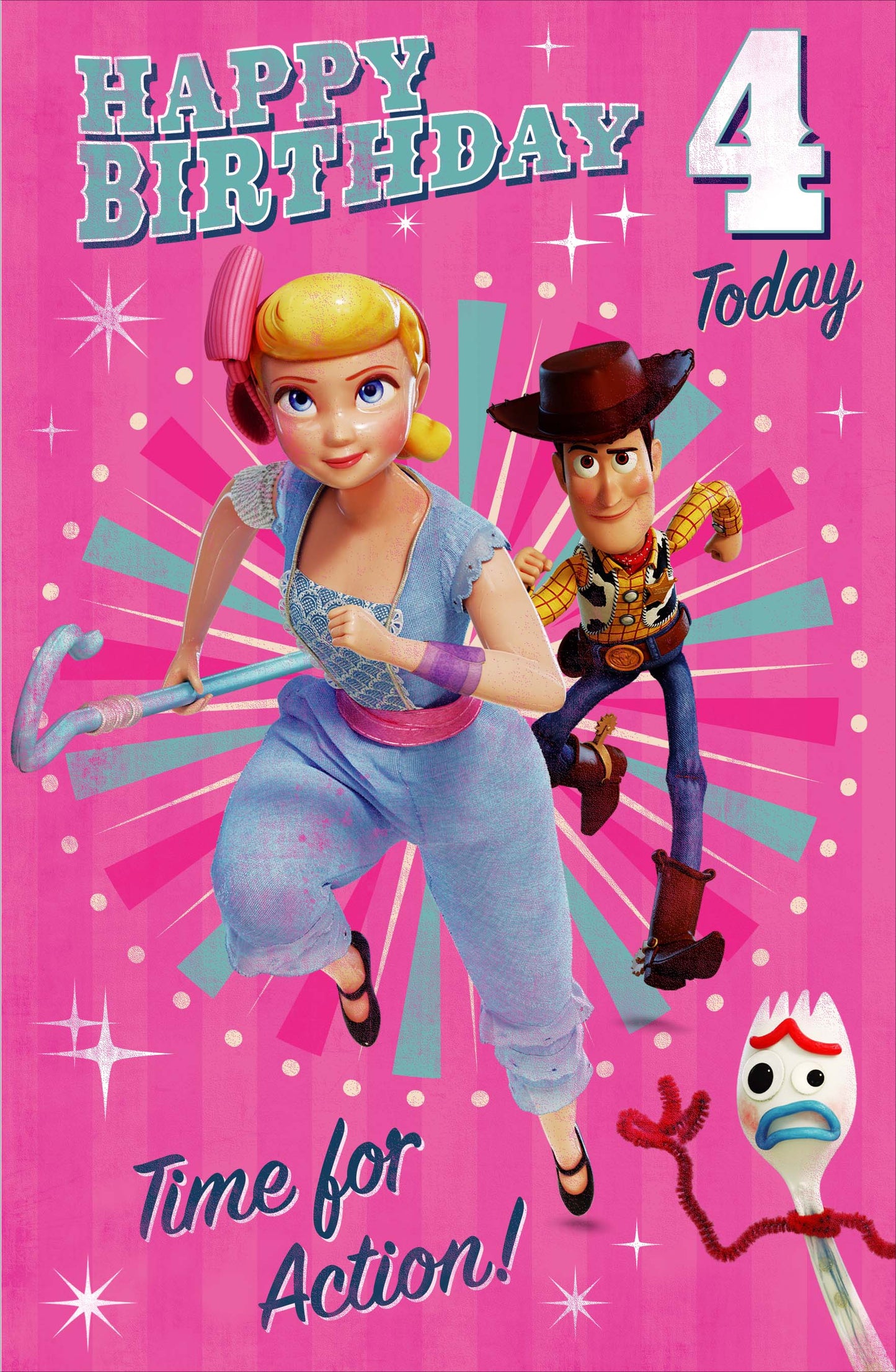 Disney 4 Today Toy Story 4th Birthday Greeting Card