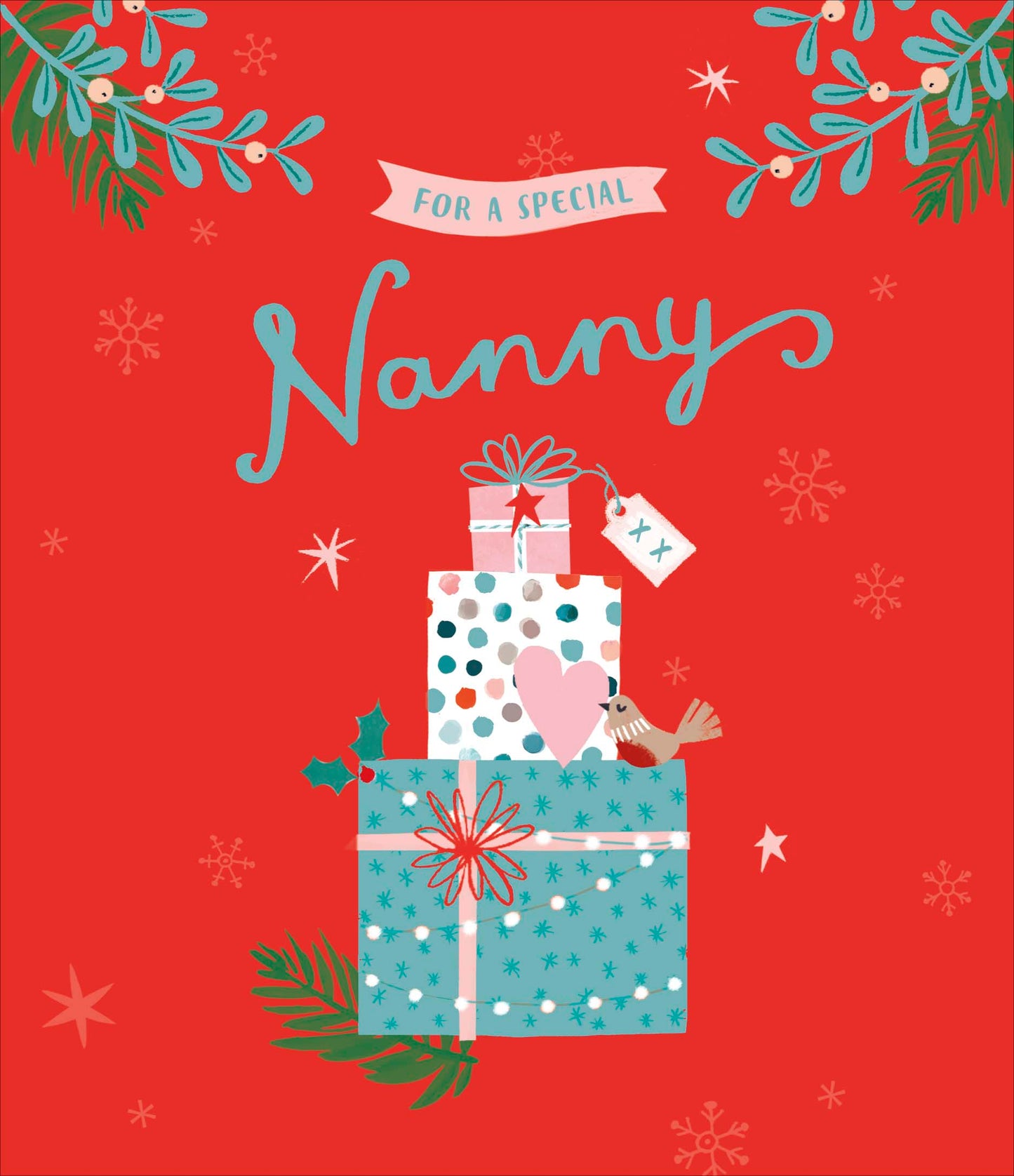 For A Special Nanny With Love Special Christmas Greeting Card