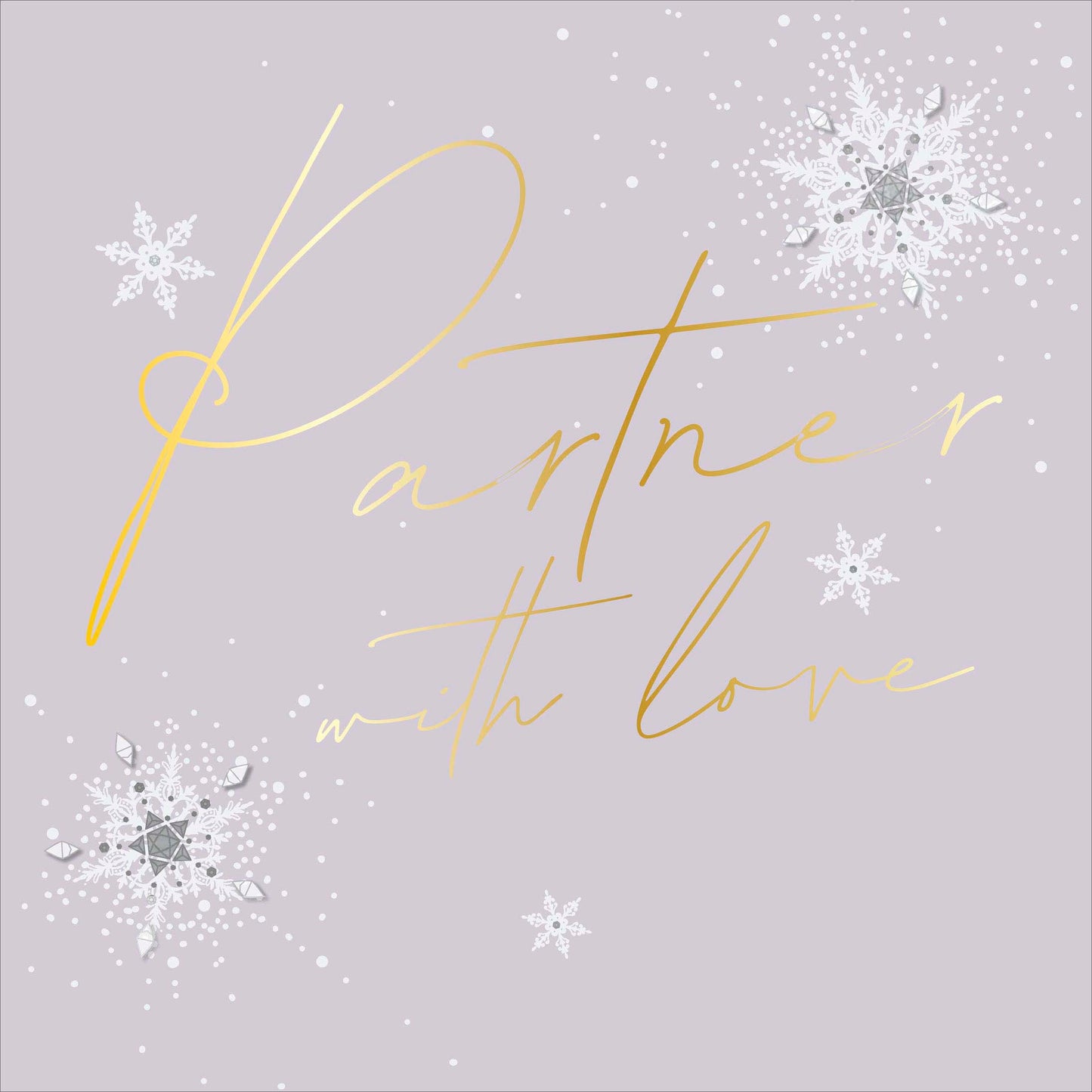 To My Partner Foiled & Embellished Christmas Greeting Card