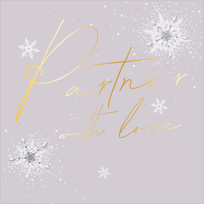 To My Partner Foiled & Embellished Christmas Greeting Card