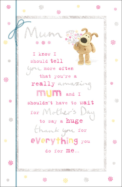 Boofle Mum Huge Thank You Mother's Day Greeting Card