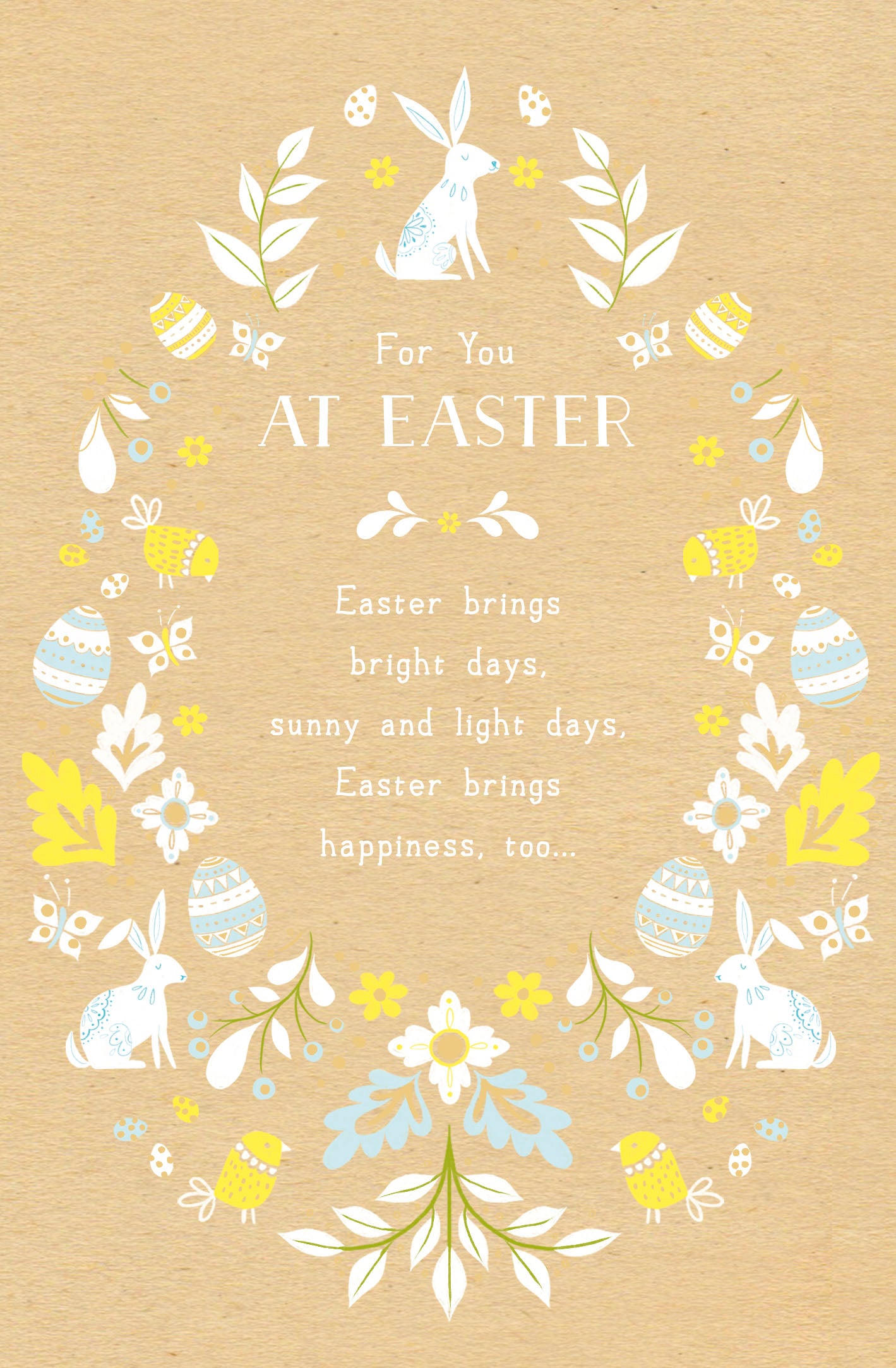 Easter Brings Bright Days Foiled Easter Greeting Card