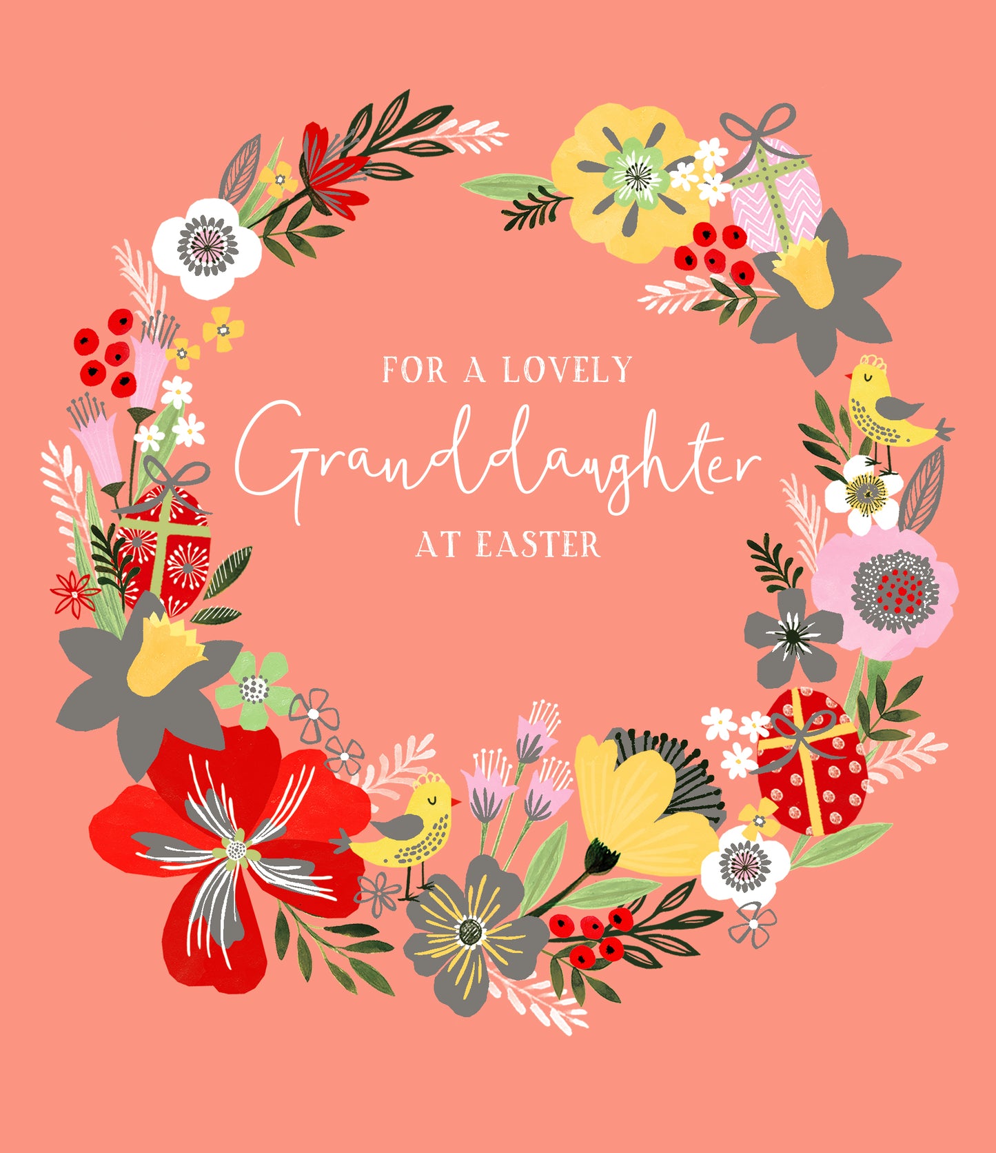 A Lovely Granddaughter At Happy Easter Greeting Card