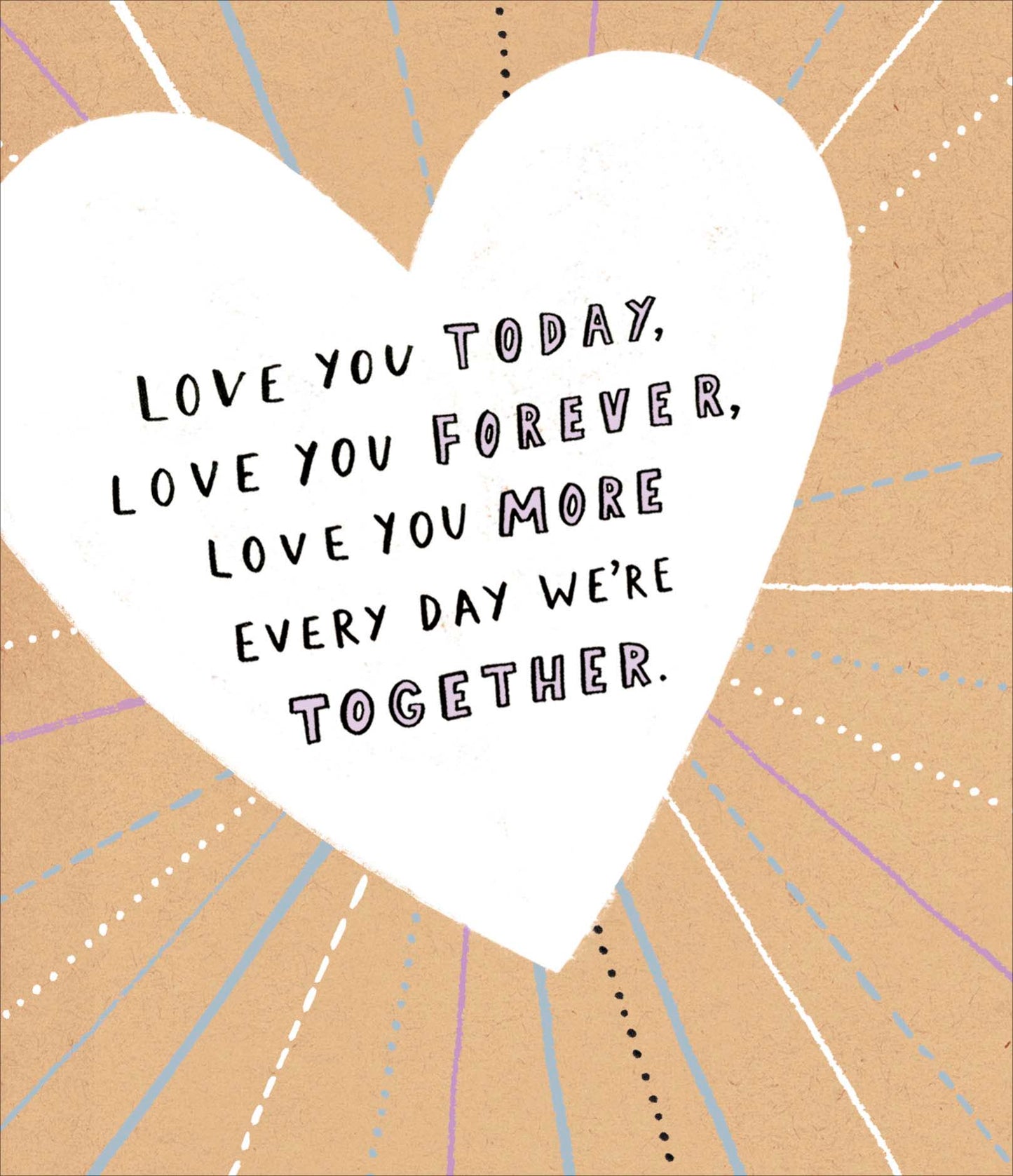 Love You Today Love You Forever Greeting Card Blank Inside