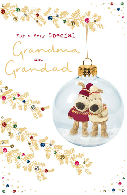 Boofle Special Grandma & Grandad Foiled Christmas Greeting Card