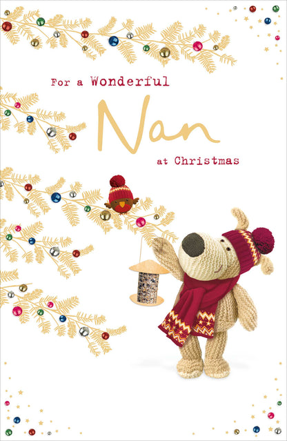 Boofle For A Wonderful Nan Foiled Christmas Greeting Card