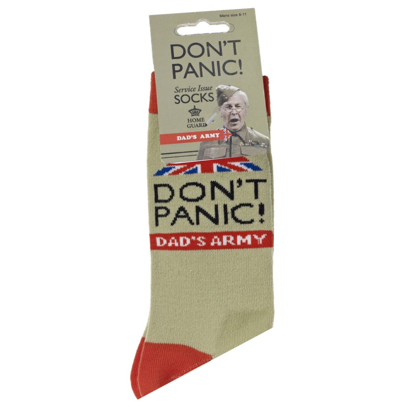 Dad's Army Don't Panic Socks Mens Size 8-12 | Men's Socks