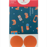 Happy Birthday Gamer Gift Wrap Pack Contains 2 Sheets & Tags