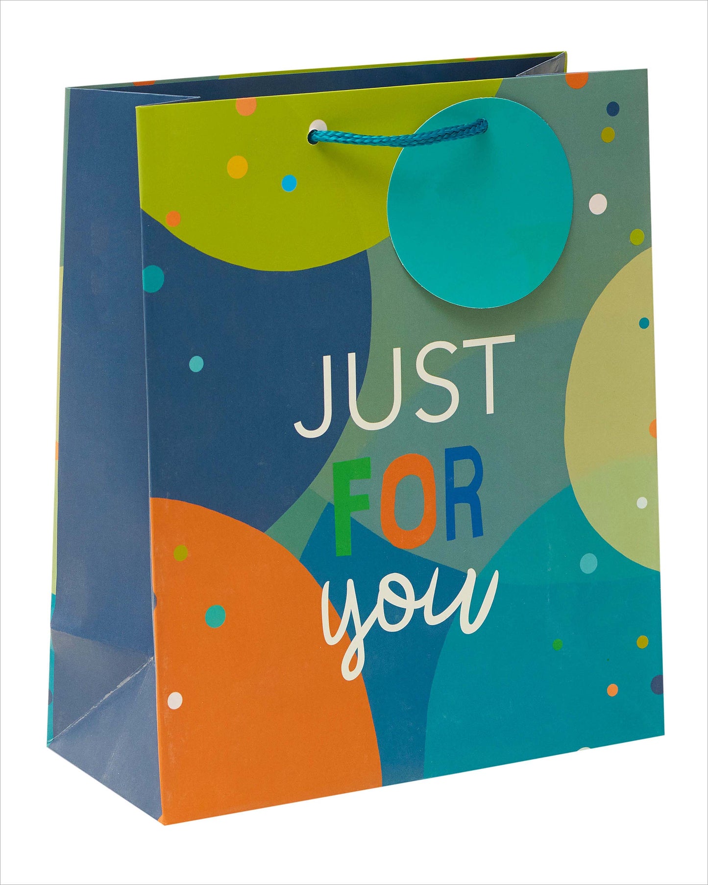 Just For You Blue Themed Medium Gift Bag With Tag