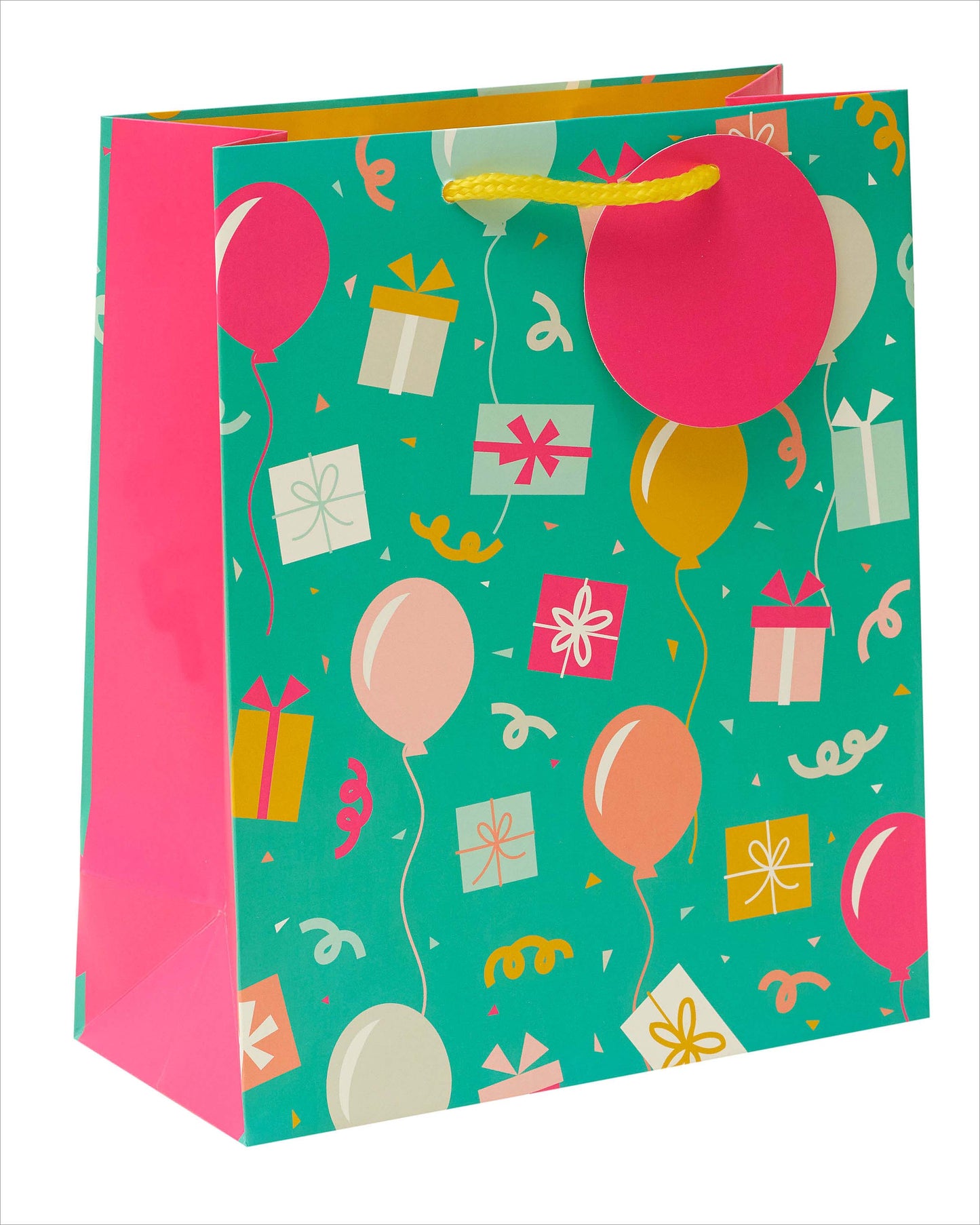 Presents & Balloons Themed Medium Gift Bag With Tag